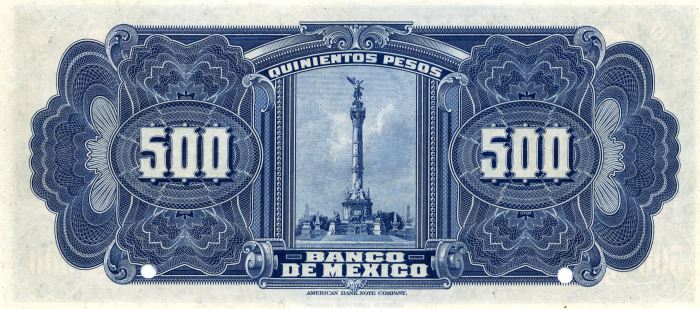 Banco De Mexico 500 Pesos M4620 f_34236