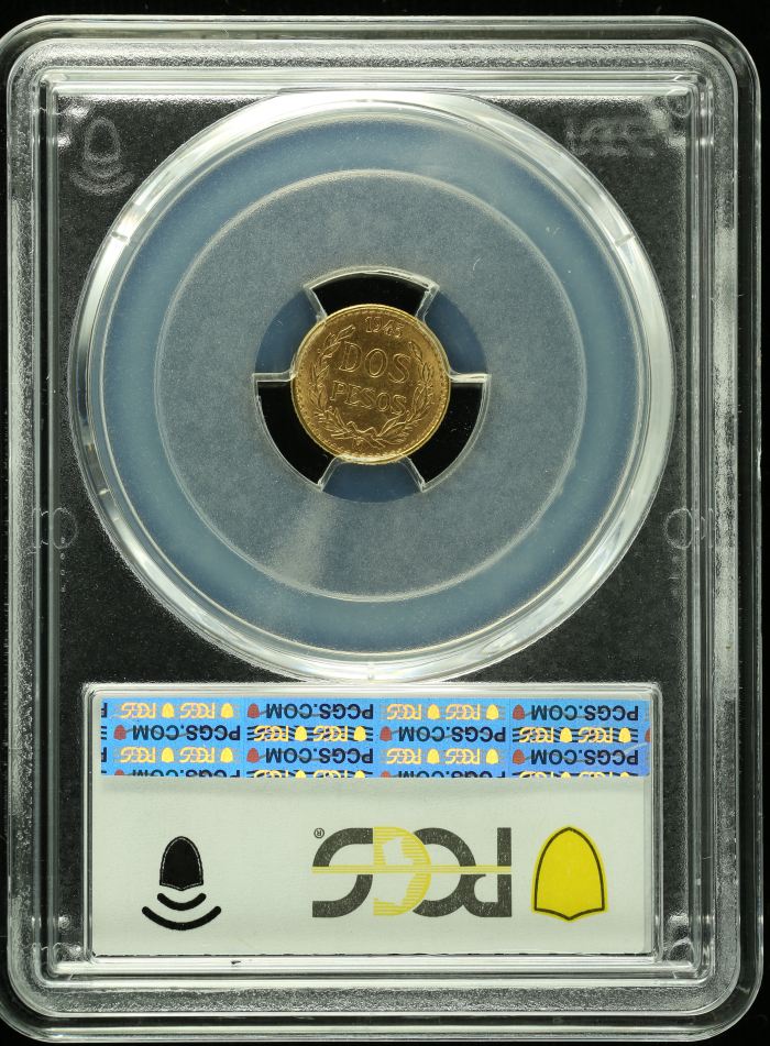 Modern Gold 2 Pesos 1945 Mo PCGS MS65 0122100Modern Gold 2 Pesos 1945 Mo PCGS MS65 0122100 - Image 2