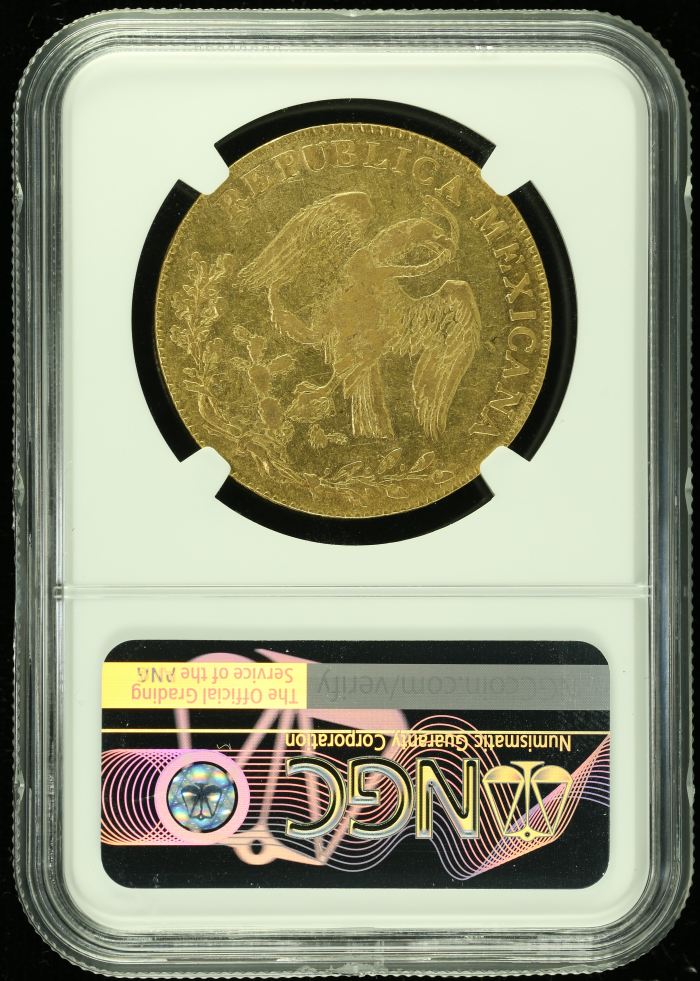 Republic Gold 8 Escudos 1868 Ca JG NGC XF40 0122213Republic Gold 8 Escudos 1868 Ca JG NGC XF40 0122213 - Image 2