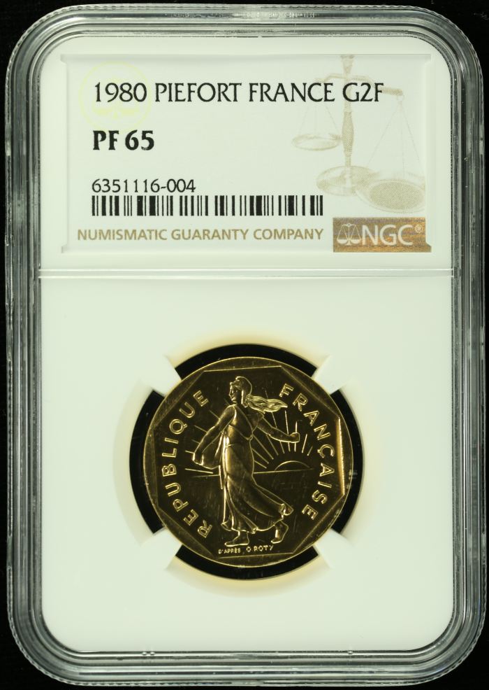France Gold 2 Francs 1980 NGC PF65 0123117France Gold 2 Francs 1980 NGC PF65 0123117