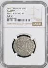 Germany 1/2 Groschen 1482 Saxony NGC AU50 0123546