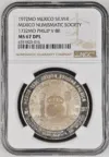 Medals & Tokens Mexico Numismatic Society Silver Medal 1972 Mo NGC MS67DPL 0125262