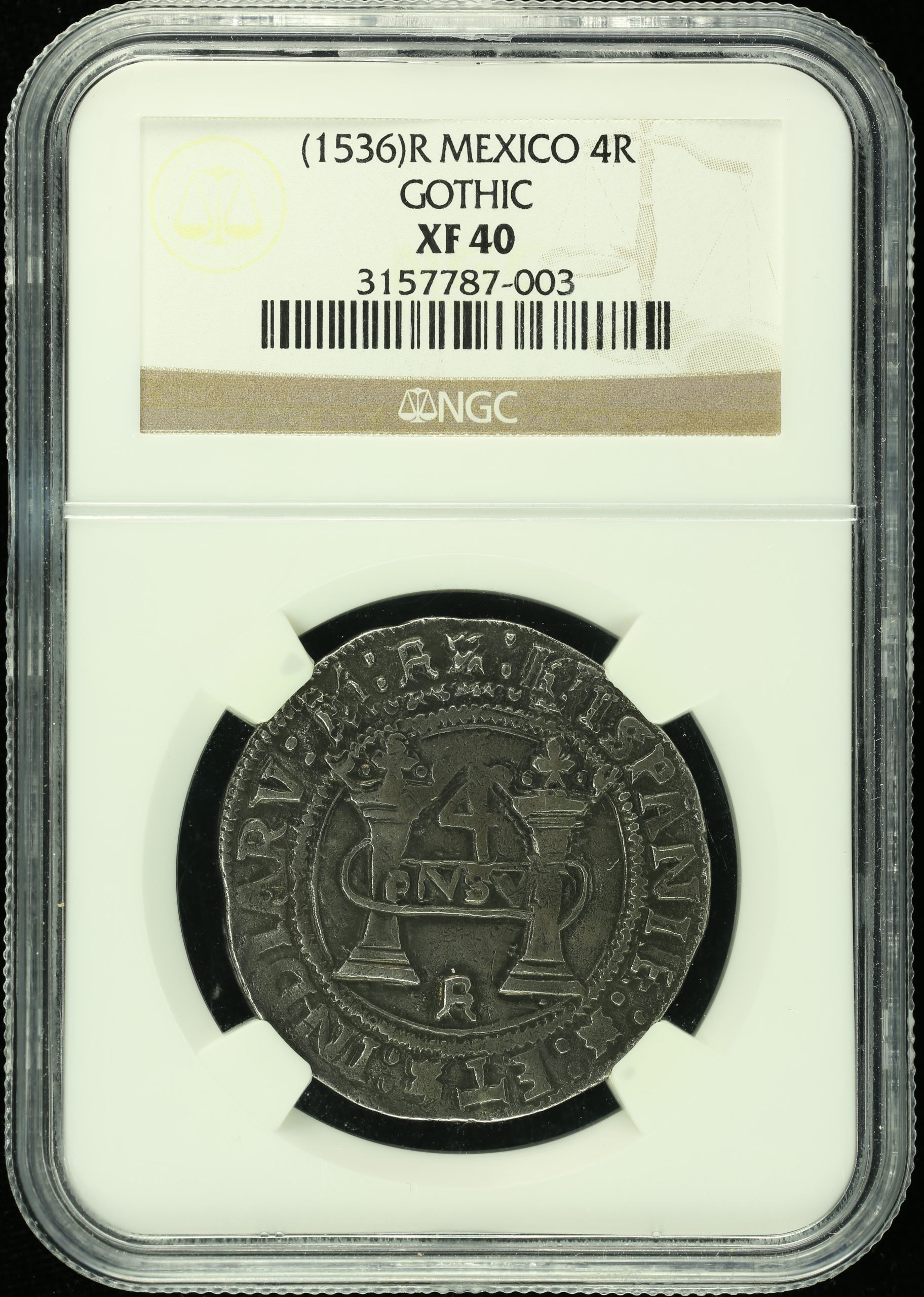 Colonial Silver & Minors 4 Reales (Early Series) (1536) Mo R