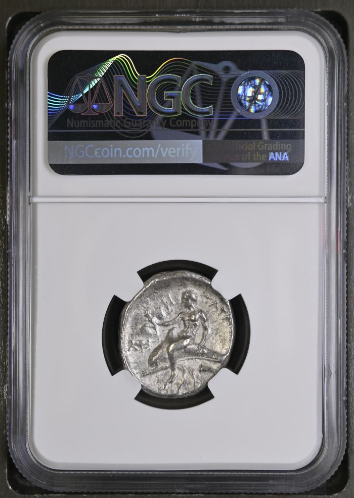 Calabria Taras c.302-280 BC AR Didrachm NGC AU 0126821