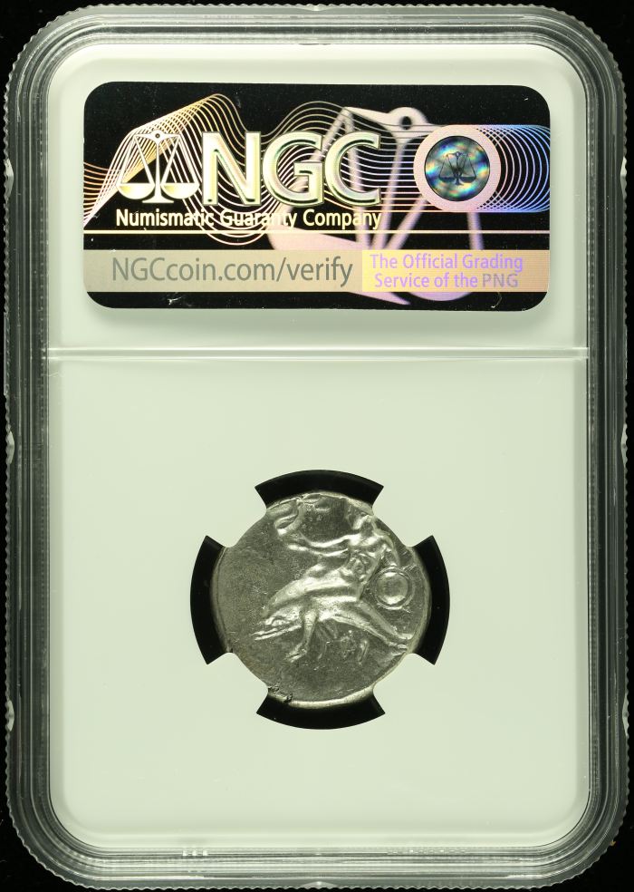 Calabria Taras c.302-280 BC AR Didrachm NGC MS 0127026Calabria Taras c.302-280 BC AR Didrachm NGC MS 0127026 - Image 2