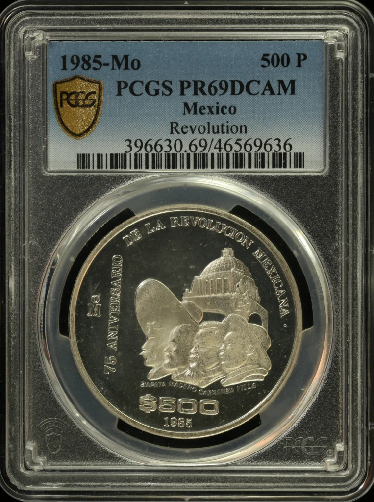 Modern Silver & Minors 500 Pesos 1985 Mo PCGS PR69DCAM 0125858