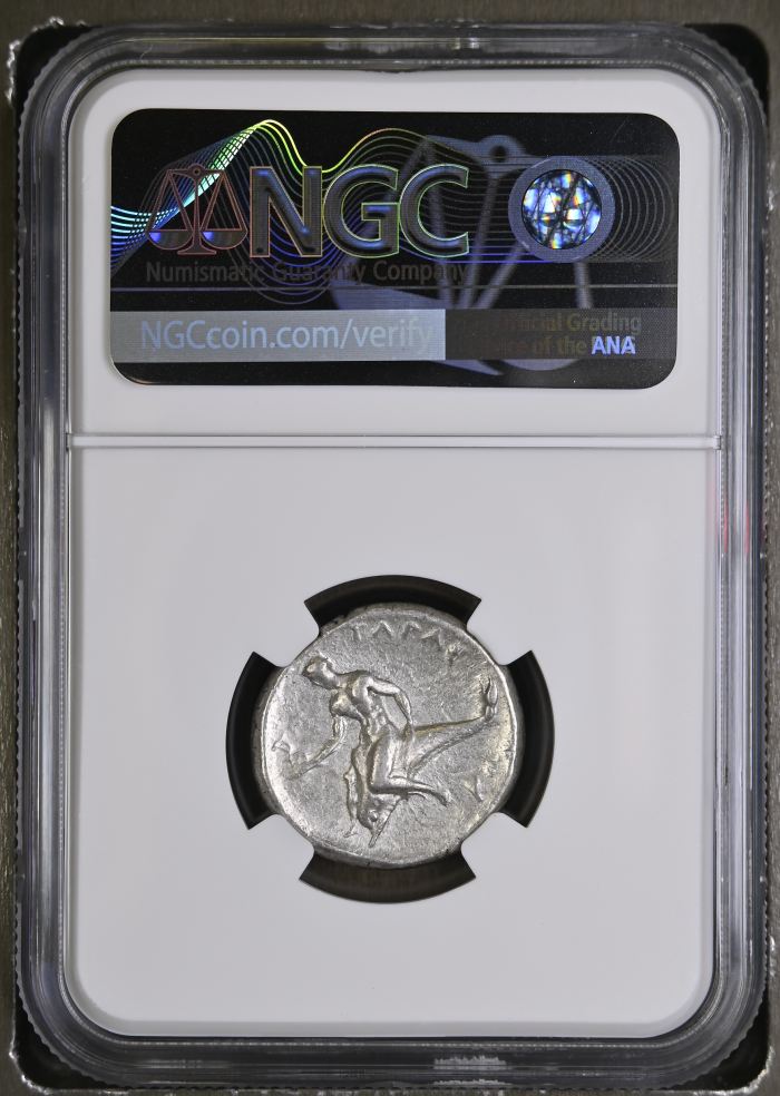 Calabria Taras c.302-280 BC AR Didrachm NGC Ch VF 0127217