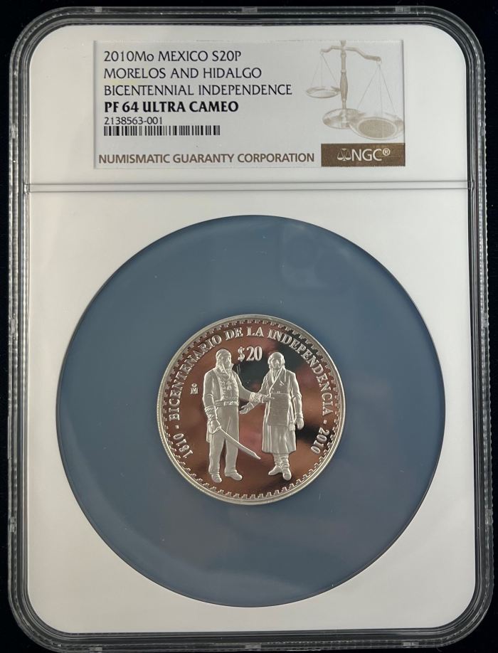 Modern Silver & Minors 20 Peso 2010 Mo NGC PF64 Ultra Cameo 0127529Modern Silver & Minors 20 Peso 2010 Mo NGC PF64 Ultra Cameo 0127529 - Image 3