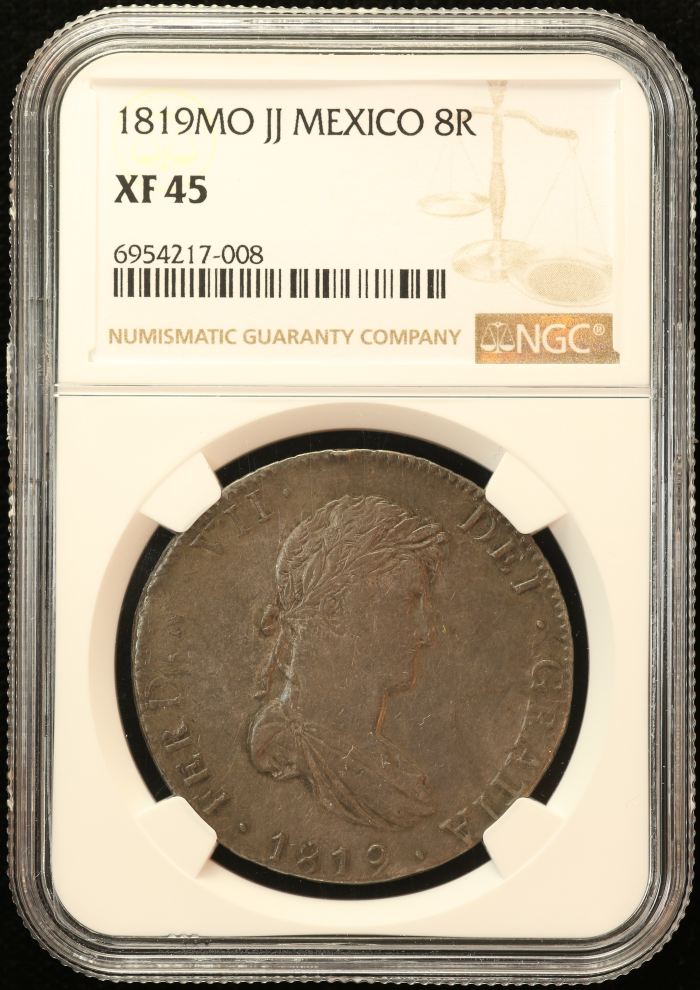 Colonial Silver & Minors 8 Reales 1819 Mo JJ NGC XF45 0127502Colonial Silver & Minors 8 Reales 1819 Mo JJ NGC XF45 0127502