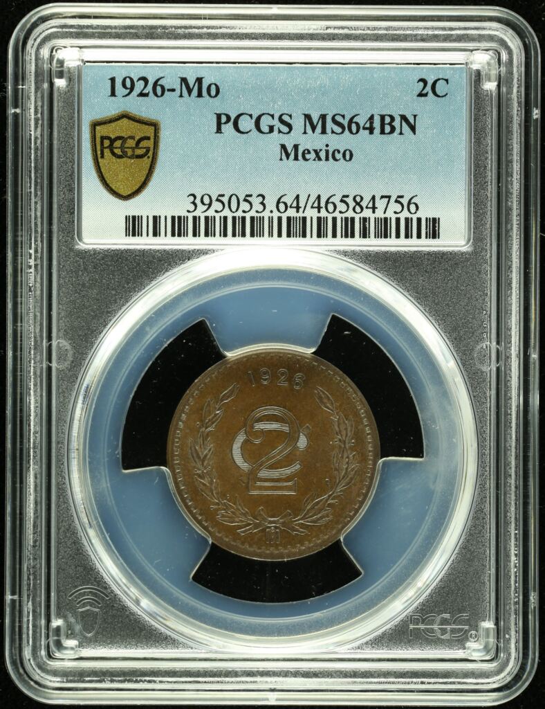 Modern Silver & Minors 2 Centavos 1926 Mo PCGS MS64BN 0127973