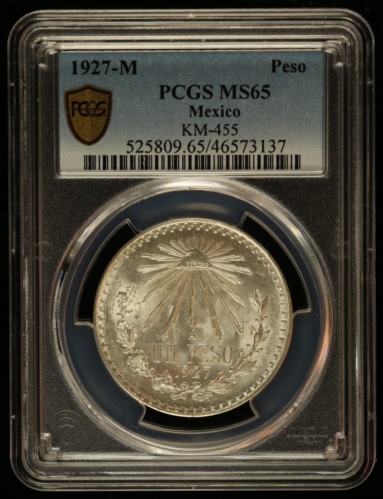 Modern Silver & Minors Peso 1927 M PCGS MS65 0128212