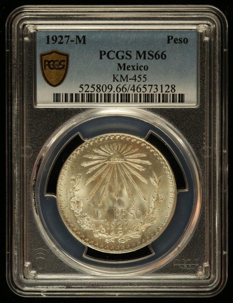 Modern Silver & Minors Peso 1927 M PCGS MS66 0128217