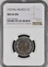 2 Centavo Mexican Coins Modern Silver & Minors Modern Silver & Minors 2 Centavo 1927 Mo NGC MS64BN 0129278 Modern Silver & Minors 2 Centavo 1927 Mo NGC MS64BN 0129278