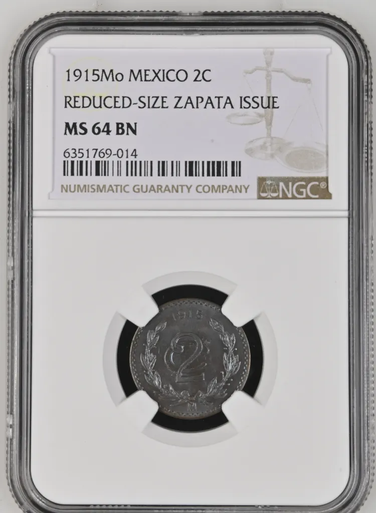 Modern Silver & Minors 2 Centavos 1915 Mo NGC MS64BN 0129306