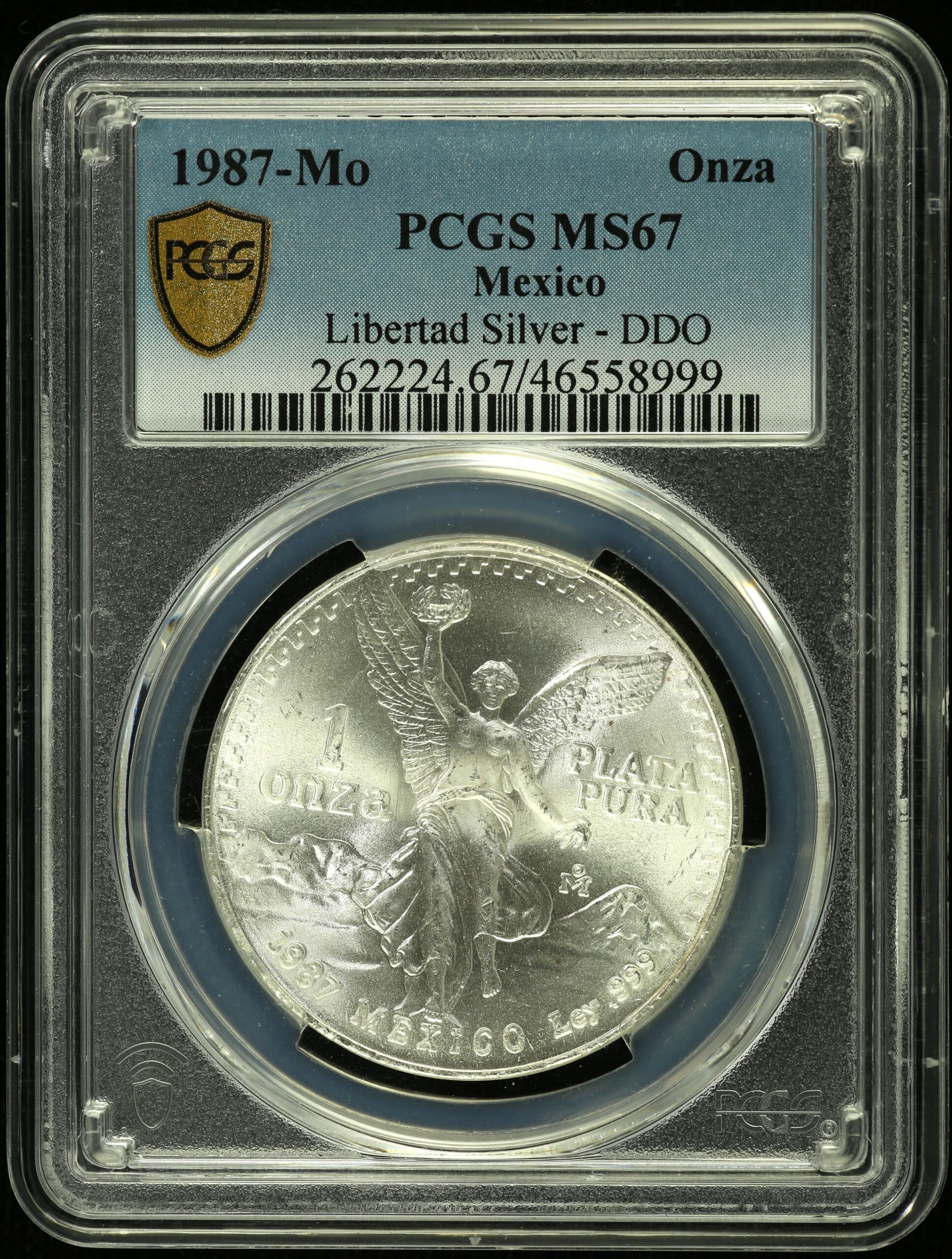 Modern Silver & Minors Onza 1987 Mo PCGS MS67 0129627