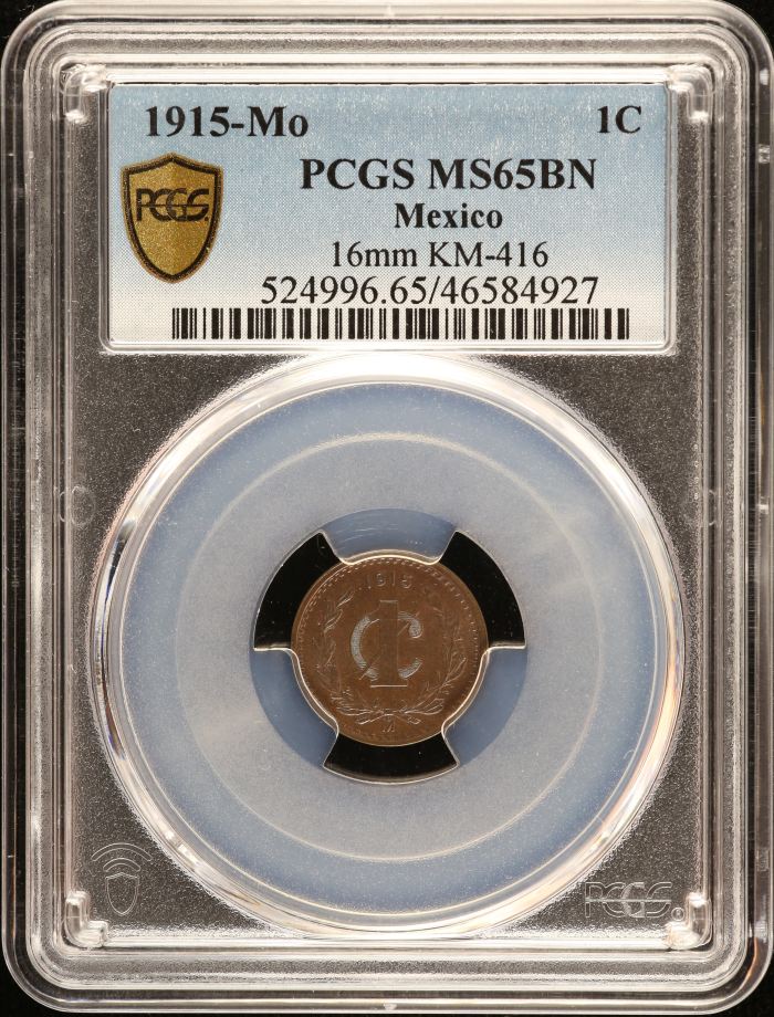 Modern Silver & Minors Centavo 1915 Mo PCGS MS65BN 0128025Modern Silver & Minors Centavo 1915 Mo PCGS MS65BN 0128025