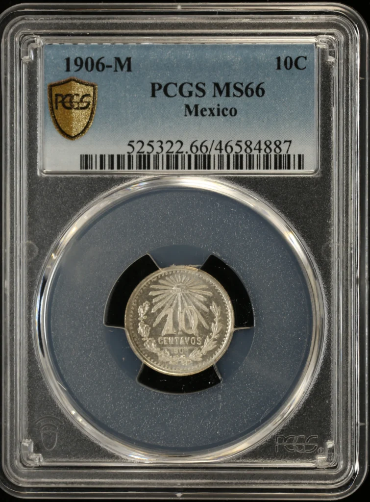 10 Centavo Mexican Coins Modern Silver & Minors Modern Silver & Minors 10 Centavo 1906 M PCGS MS66 0127996 Modern Silver & Minors 10 Centavo 1906 M PCGS MS66 0127996
