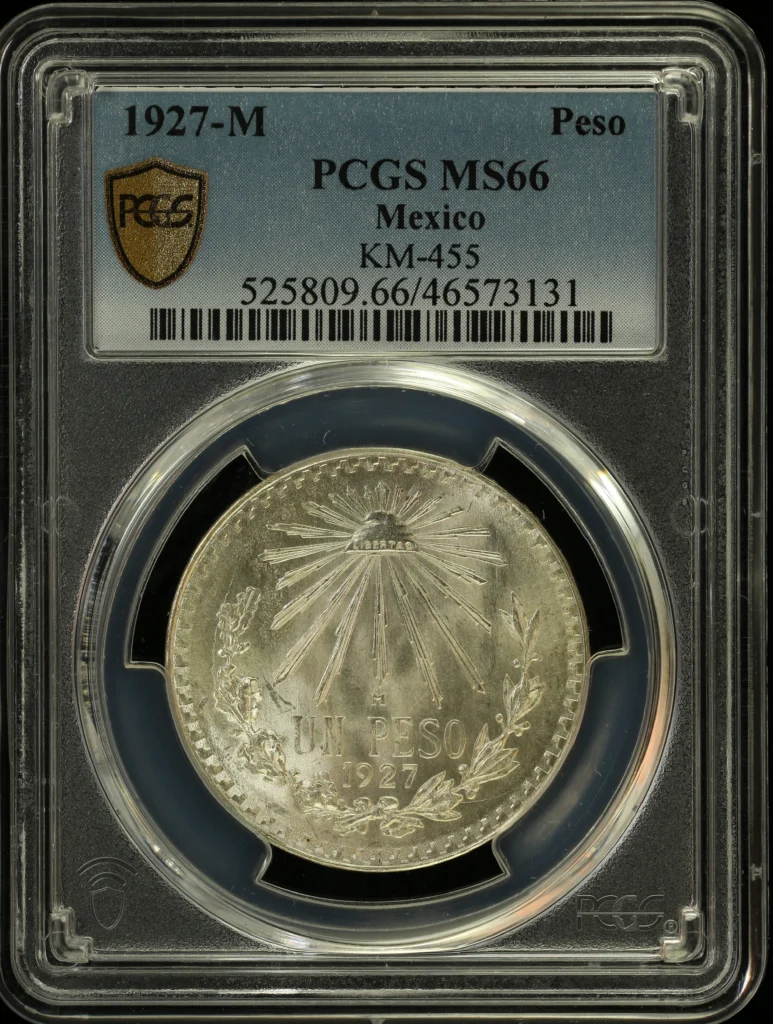 Modern Silver & Minors Peso 1927 M PCGS MS66 0128222