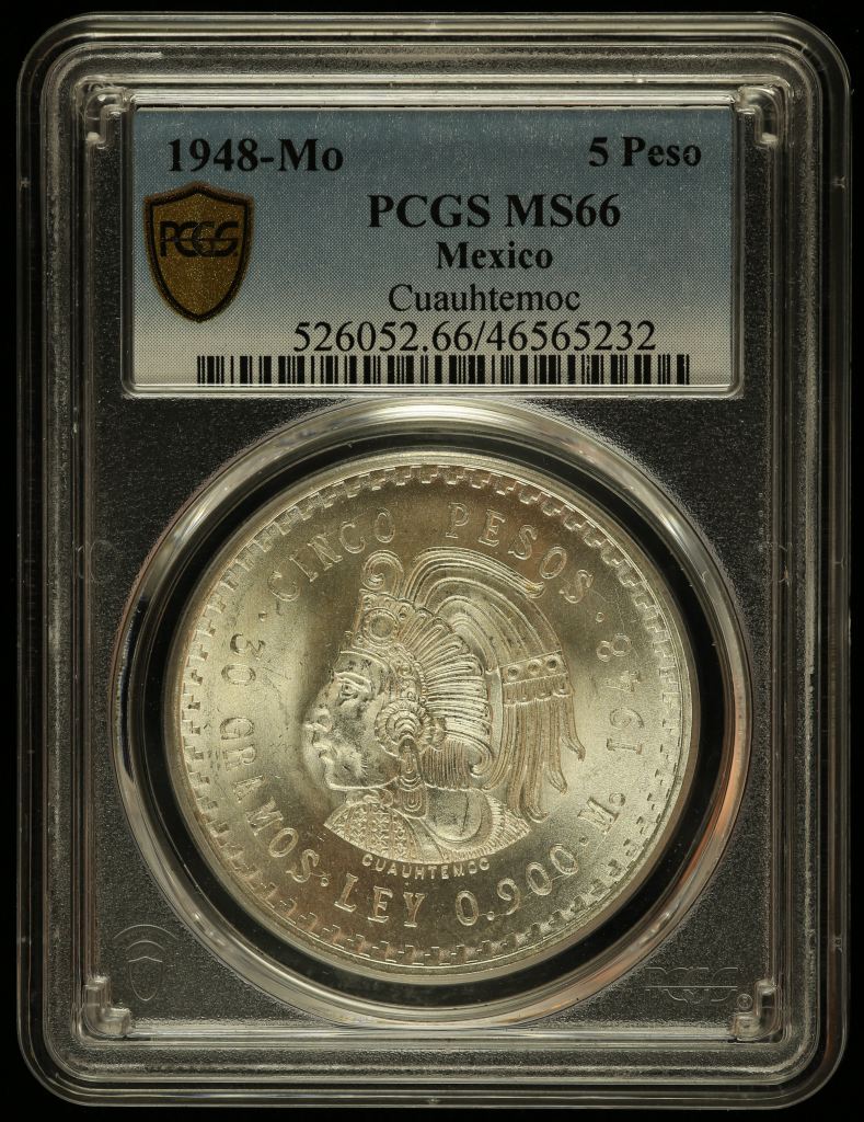 Modern Silver & Minors 5 Peso 1948 Mo PCGS MS66 0128558