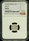 10 Centavo Mexican Coins Modern Silver & Minors Modern Silver & Minors 10 Centavo 1919 M NGC MS66 0128678 Modern Silver & Minors 10 Centavo 1919 M NGC MS66 0128678