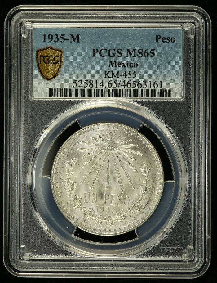 Modern Silver & Minors Peso 1935 M PCGS MS65 0128912Modern Silver & Minors Peso 1935 M PCGS MS65 0128912