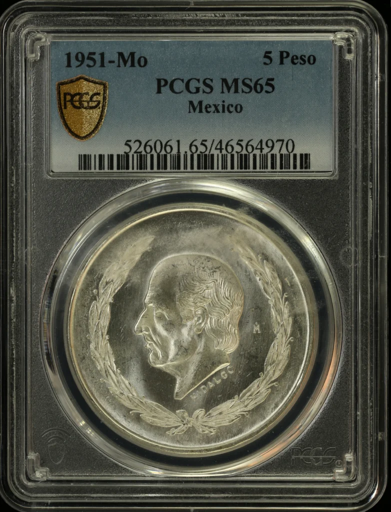 Modern Silver & Minors 5 Peso 1951 Mo PCGS MS65 0129502