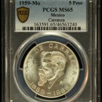 Modern Silver & Minors 5 Peso 1959 Mo PCGS MS65 0128945 thumbnail
