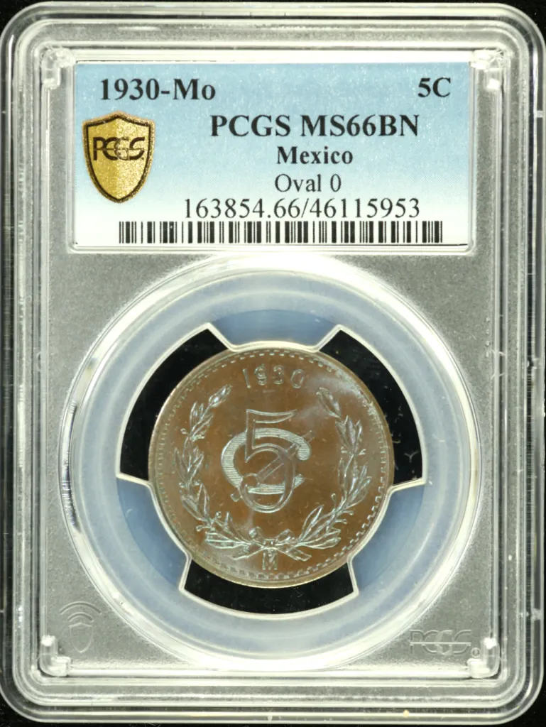 Modern Silver & Minors 5 Centavo 1930 Mo PCGS MS66BN 0129058