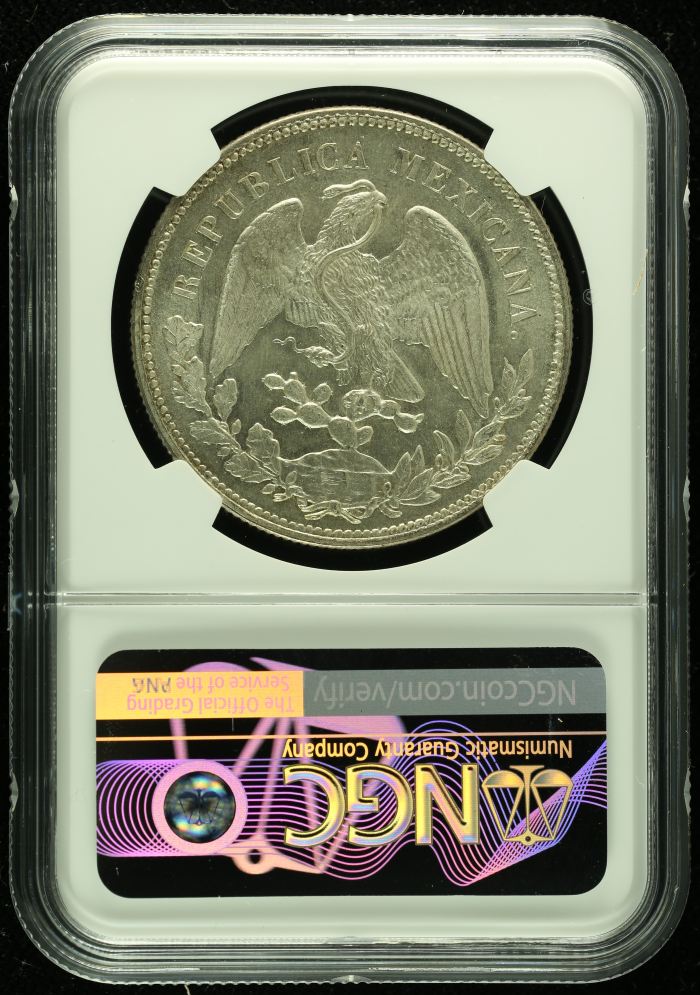Republic Silver & Minors Peso 1908 Mo AM NGC MS65 0129427Republic Silver & Minors Peso 1908 Mo AM NGC MS65 0129427 - Image 2