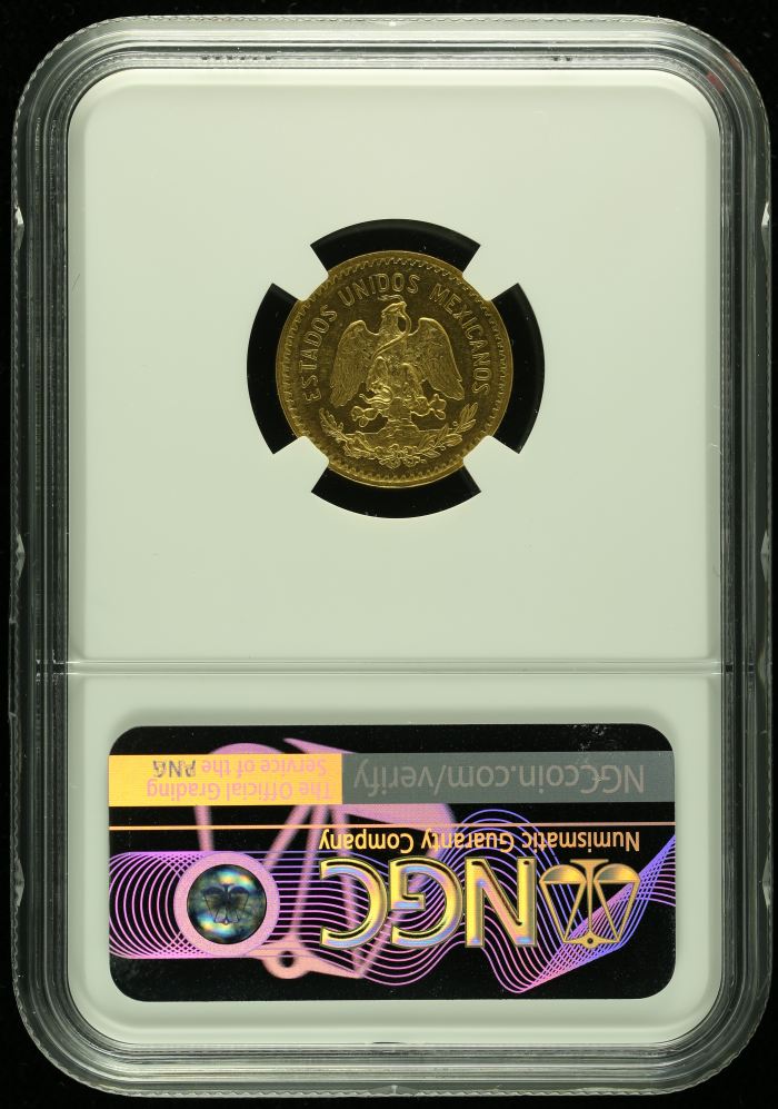 Modern Gold 5 Pesos 1905 M NGC MS62 0127899Modern Gold 5 Pesos 1905 M NGC MS62 0127899 - Image 2