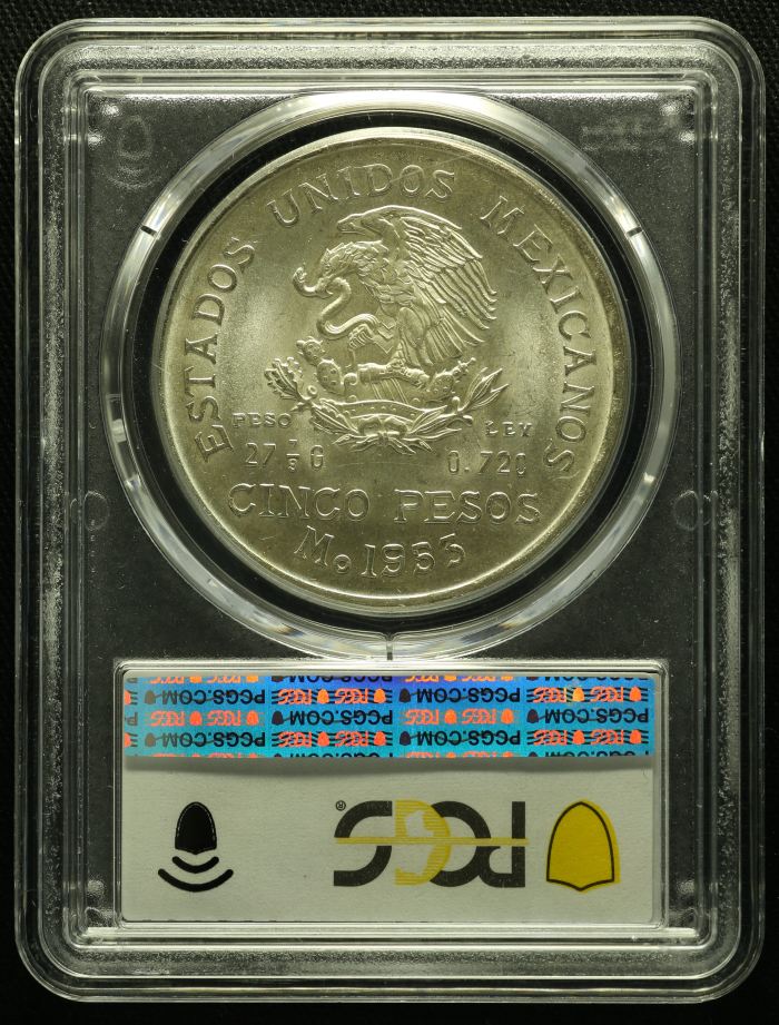Modern Silver & Minors 5 Peso 1953 Mo PCGS MS66 0129475Modern Silver & Minors 5 Peso 1953 Mo PCGS MS66 0129475 - Image 2