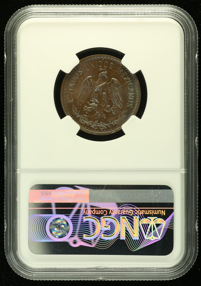 Modern Silver & Minors 2 Centavos 1921 Mo NGC MS63BN 0129301Modern Silver & Minors 2 Centavos 1921 Mo NGC MS63BN 0129301 - Image 2
