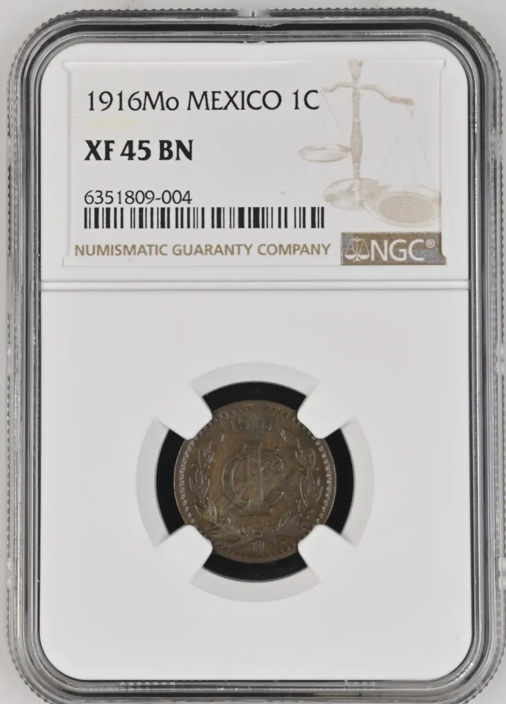 Modern Silver & Minors Centavo 1916 Mo NGC XF45BN 0130149