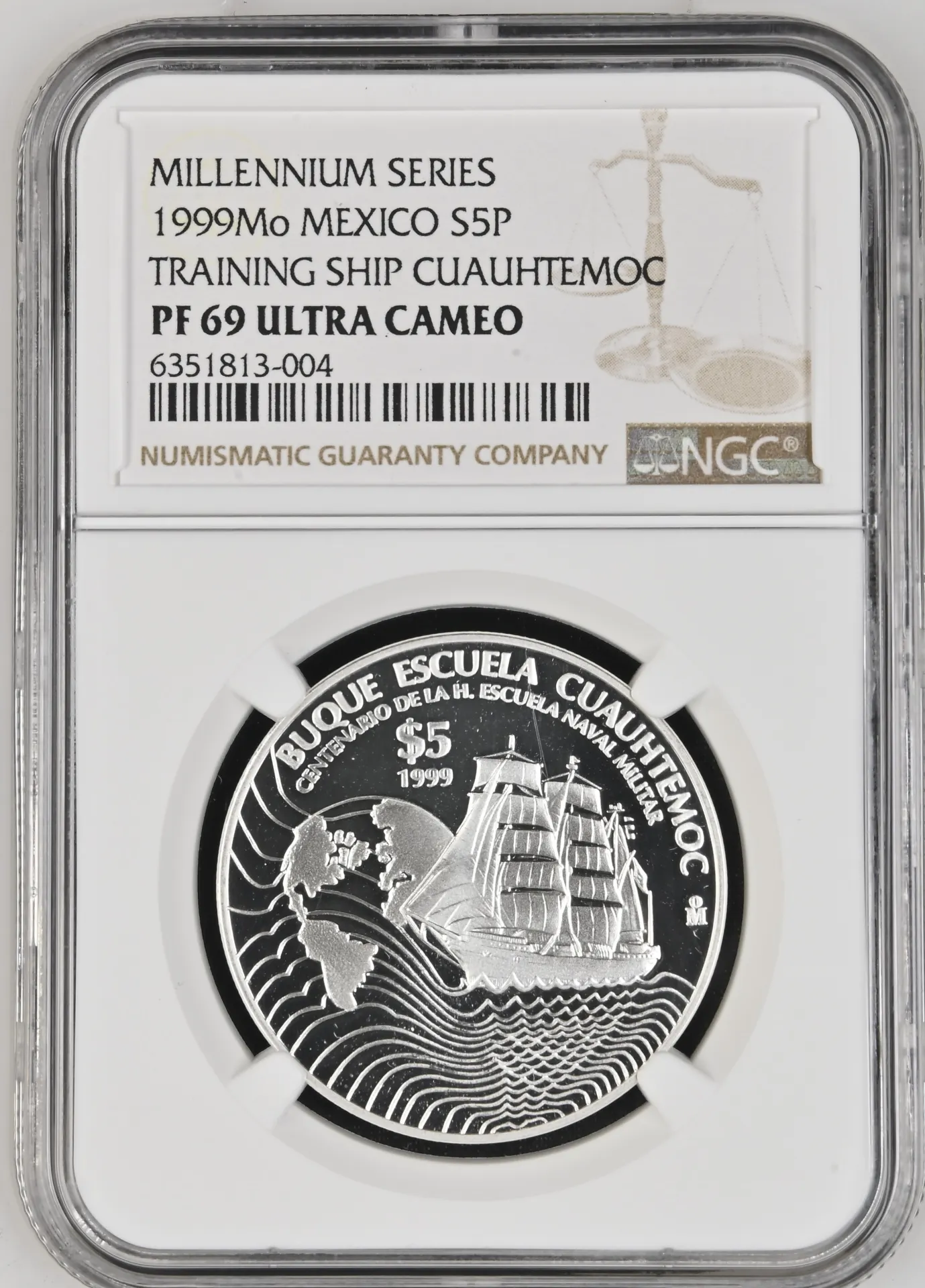 5 Peso Mexican Coins Modern Silver & Minors Modern Silver & Minors 5 Peso 1999 Mo NGC PF69 Ultra Cameo 0130204 Modern Silver & Minors 5 Peso 1999 Mo NGC PF69 Ultra Cameo 0130204