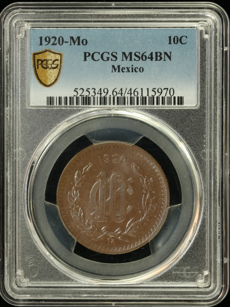 Modern Silver & Minors 10 Centavo 1920 Mo PCGS MS64BN 0130280