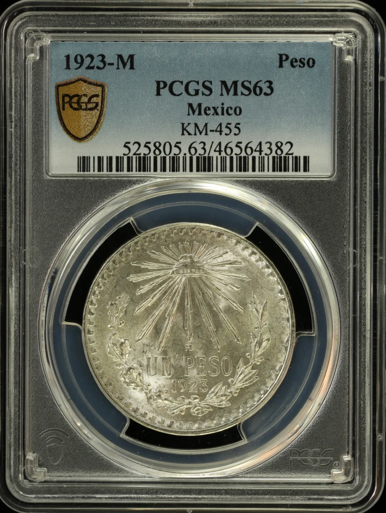 Modern Silver & Minors Peso 1923 M PCGS MS63 0130901