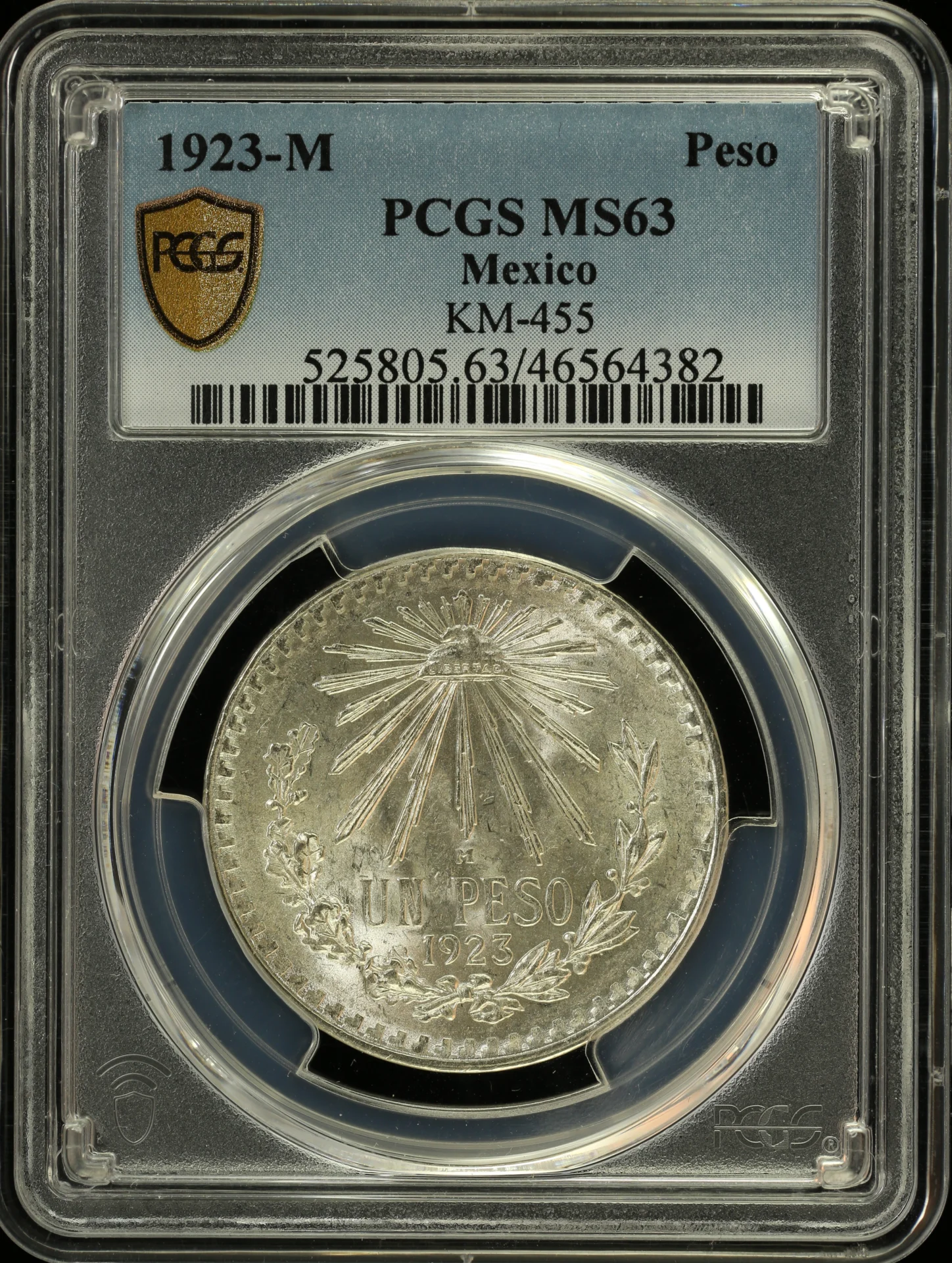 Mexican Coins Modern Silver & Minors Peso Modern Silver & Minors Peso 1923 M PCGS MS63 0130901 Modern Silver & Minors Peso 1923 M PCGS MS63 0130901Modern Silver & Minors Peso 1923 M PCGS MS63 0130901