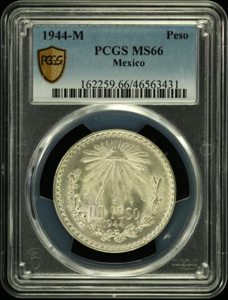 Modern Silver & Minors Peso 1944 M PCGS MS66 0129880