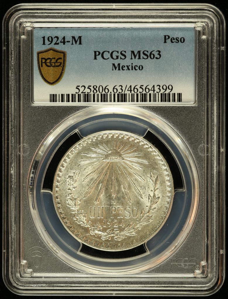 Modern Silver & Minors Peso 1924 M PCGS MS63 0130912