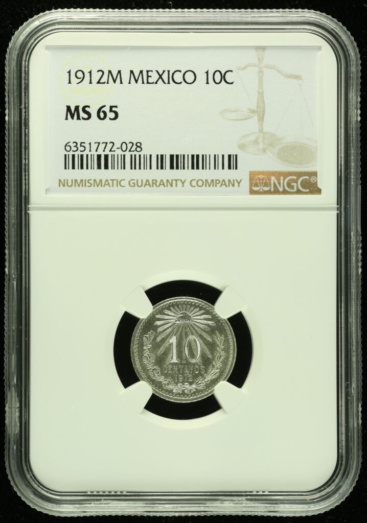 Modern Silver & Minors 10 Centavo 1912 M NGC MS65 0130232