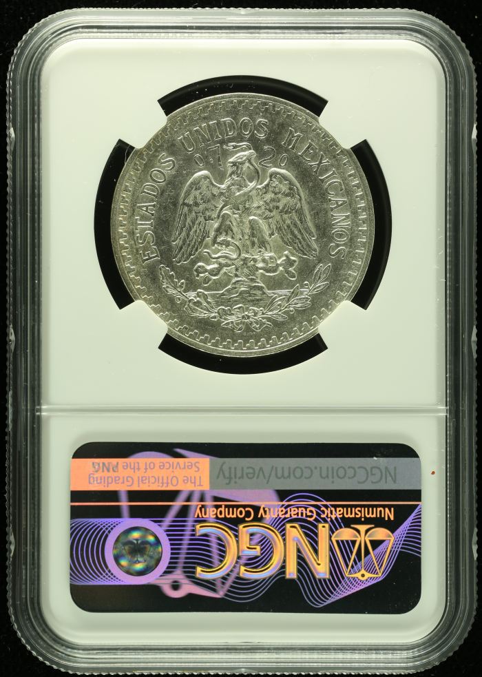 Modern Silver & Minors Peso 1920/10 M NGC AU58 0130166Modern Silver & Minors Peso 1920/10 M NGC AU58 0130166 - Image 2