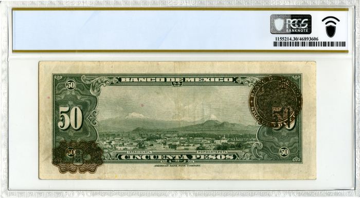 Banco De Mexico 50 Pesos 1937 M4627a PCGS VF30 f_34550