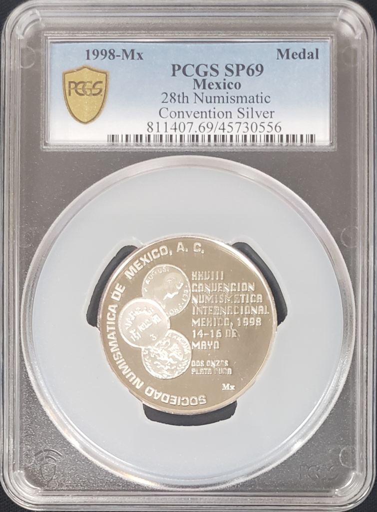 Medals & Tokens 28th Numismatic Convention Silver Medal 1998 Mx PCGS SP69 0131674