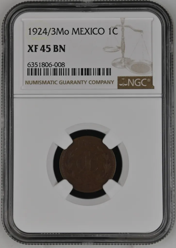 Modern Silver & Minors Centavo 1924/3 Mo NGC XF45BN 0131307