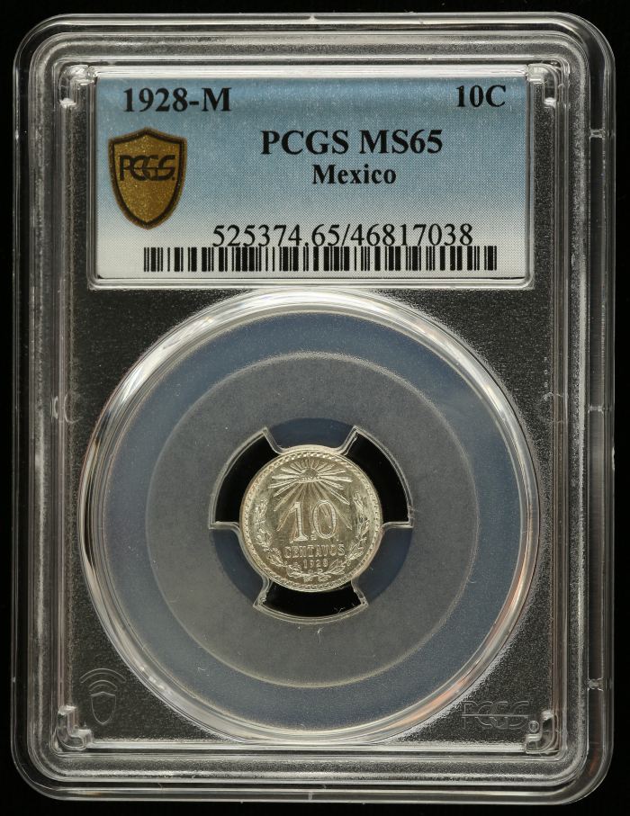 Modern Silver & Minors 10 Centavo 1928 M PCGS MS65 0131352Modern Silver & Minors 10 Centavo 1928 M PCGS MS65 0131352