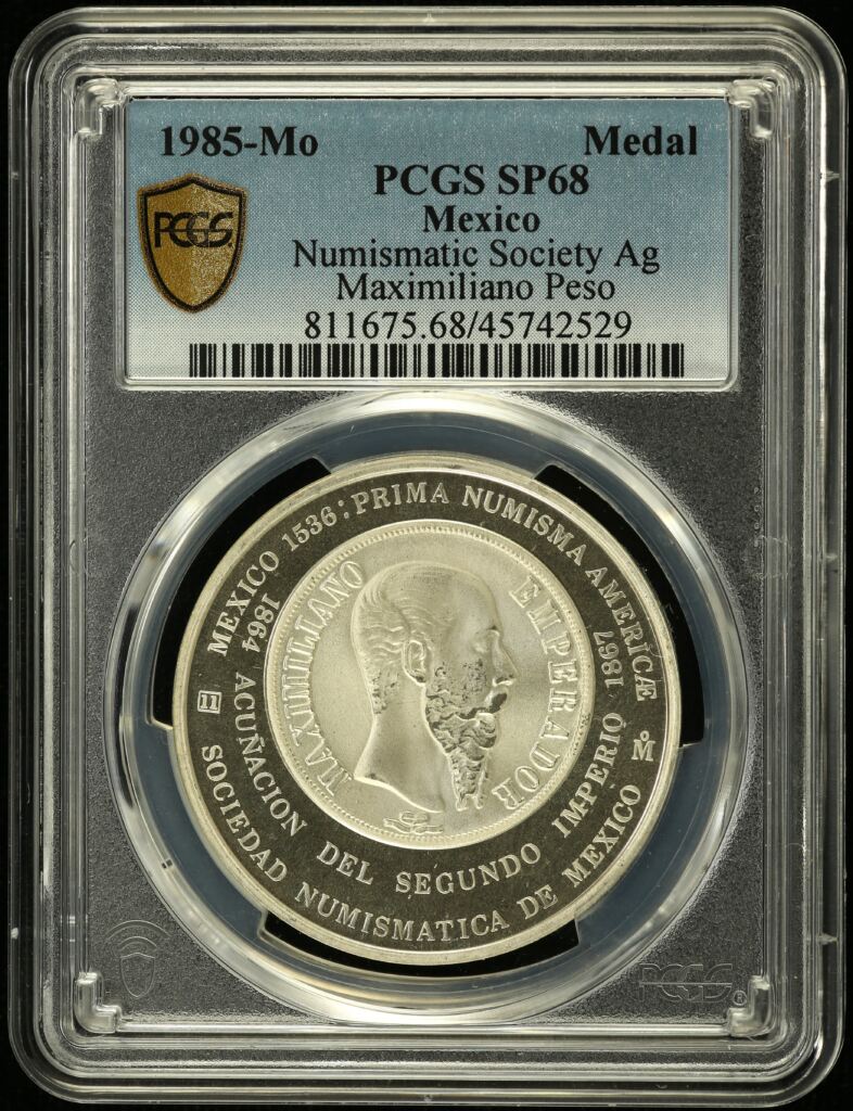 Medals & Tokens Numismatic Society of Mexico Medal 1985 Mo PCGS SP68 0131741