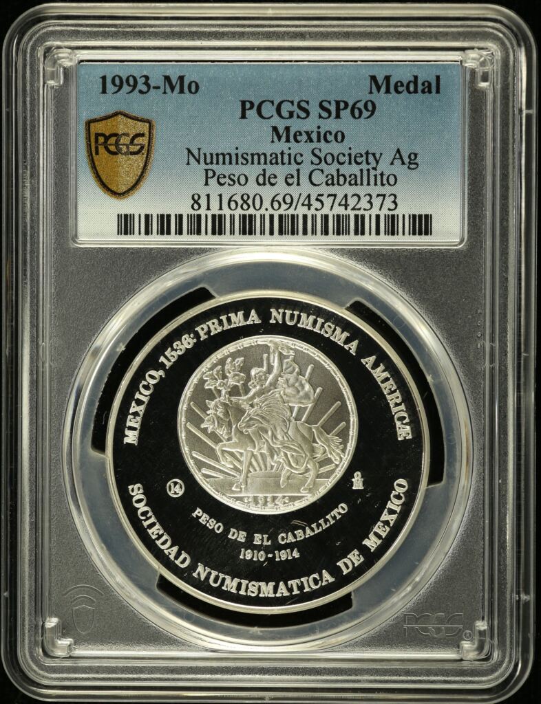 Medals & Tokens Numismatic Society of Mexico Medal 1993 Mo PCGS SP69 0131897