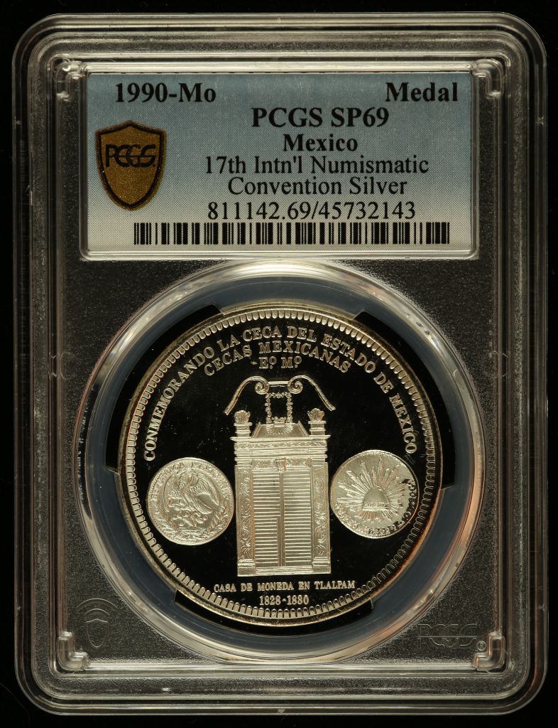 Medals & Tokens 17th International Numismatic Convention Silver Medal 1990 Mo PCGS SP69 0131963