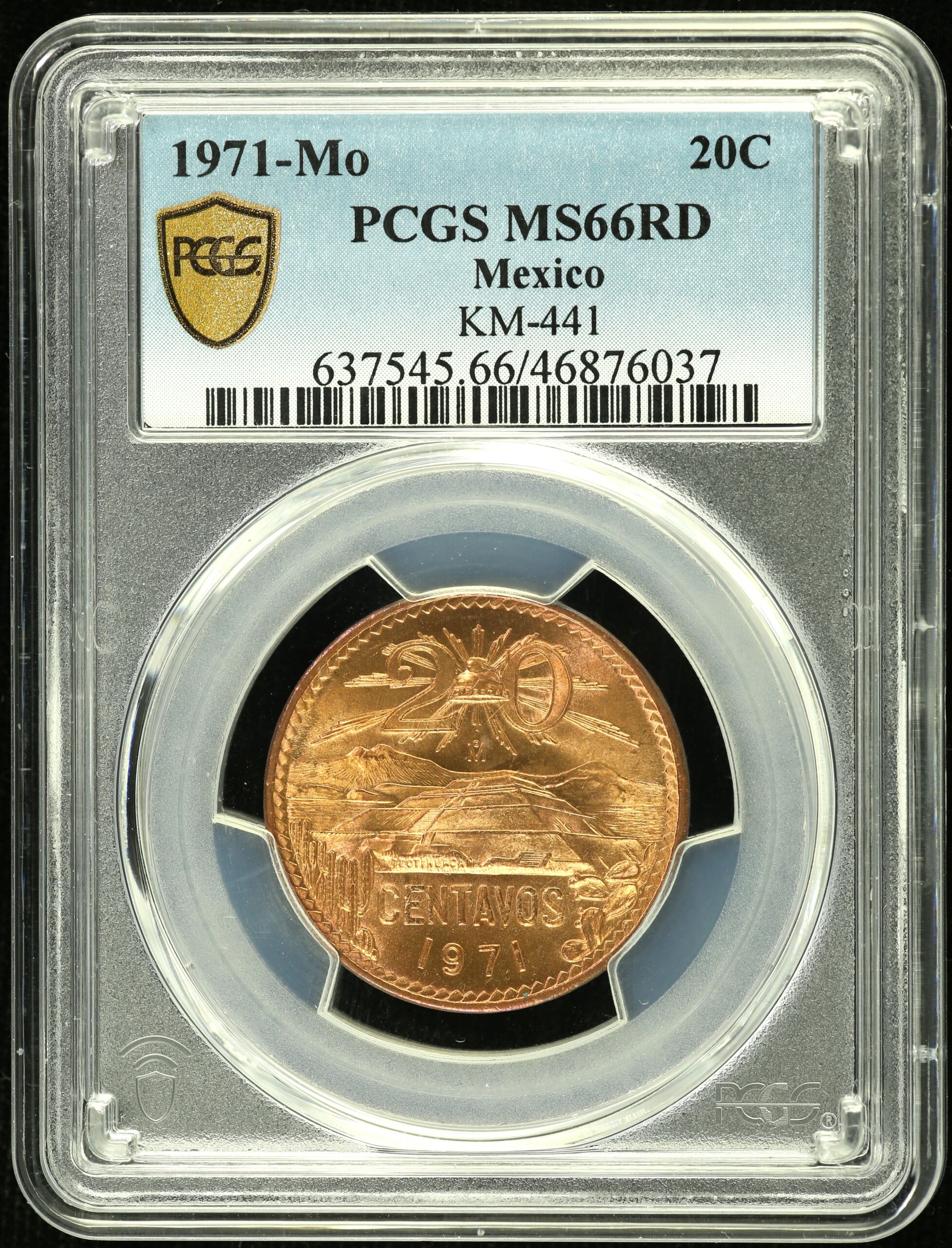 Modern Silver & Minors 20 Centavo 1971 Mo PCGS MS66RD 0132499