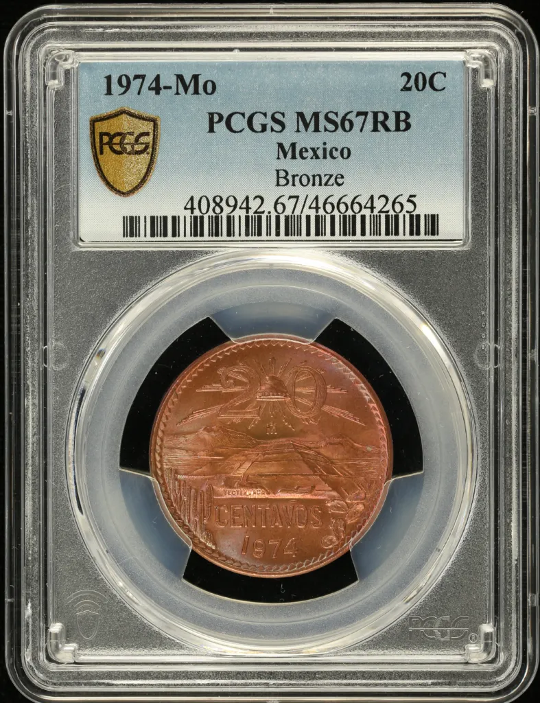 Modern Silver & Minors 20 Centavo 1974 Mo PCGS MS67RB 0132659